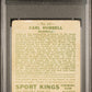 1933 SPORT KINGS CARL HUBBELL BASEBALL #42 PSA 1