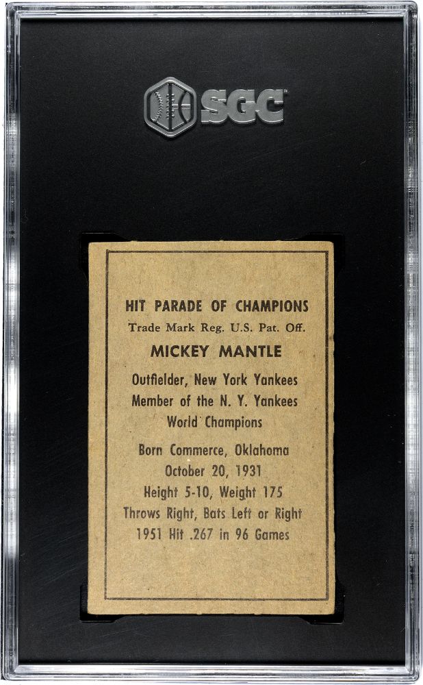 1952 MICKEY MANTLE BERK ROSS SGC 3.5