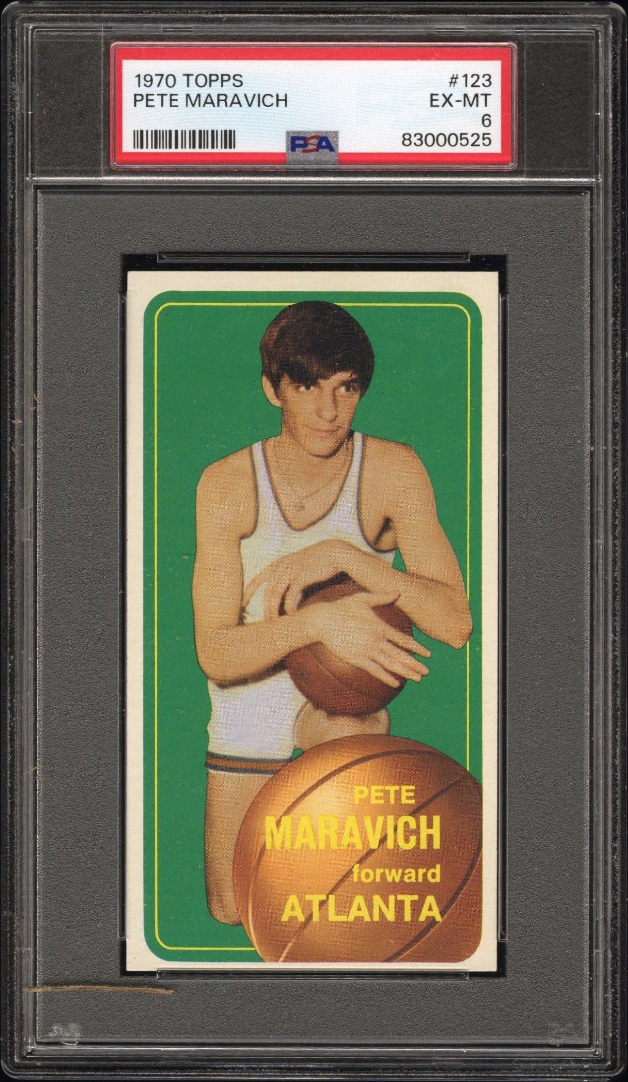 1970 TOPPS PETE MARAVICH #123 PSA 6