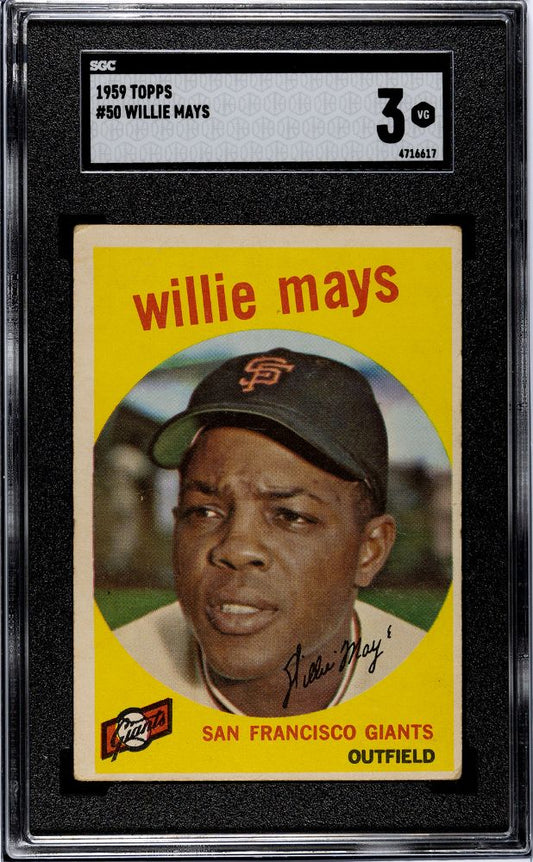 1959 TOPPS WILLIE MAYS #50 SGC 3