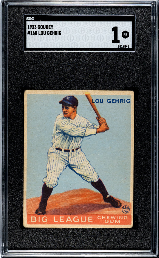 1933 GOUDEY LOU GEHRIG #160 SGC 1