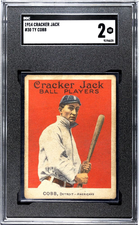 1914 TY COBB CRACKER JACK #30 SGC 2