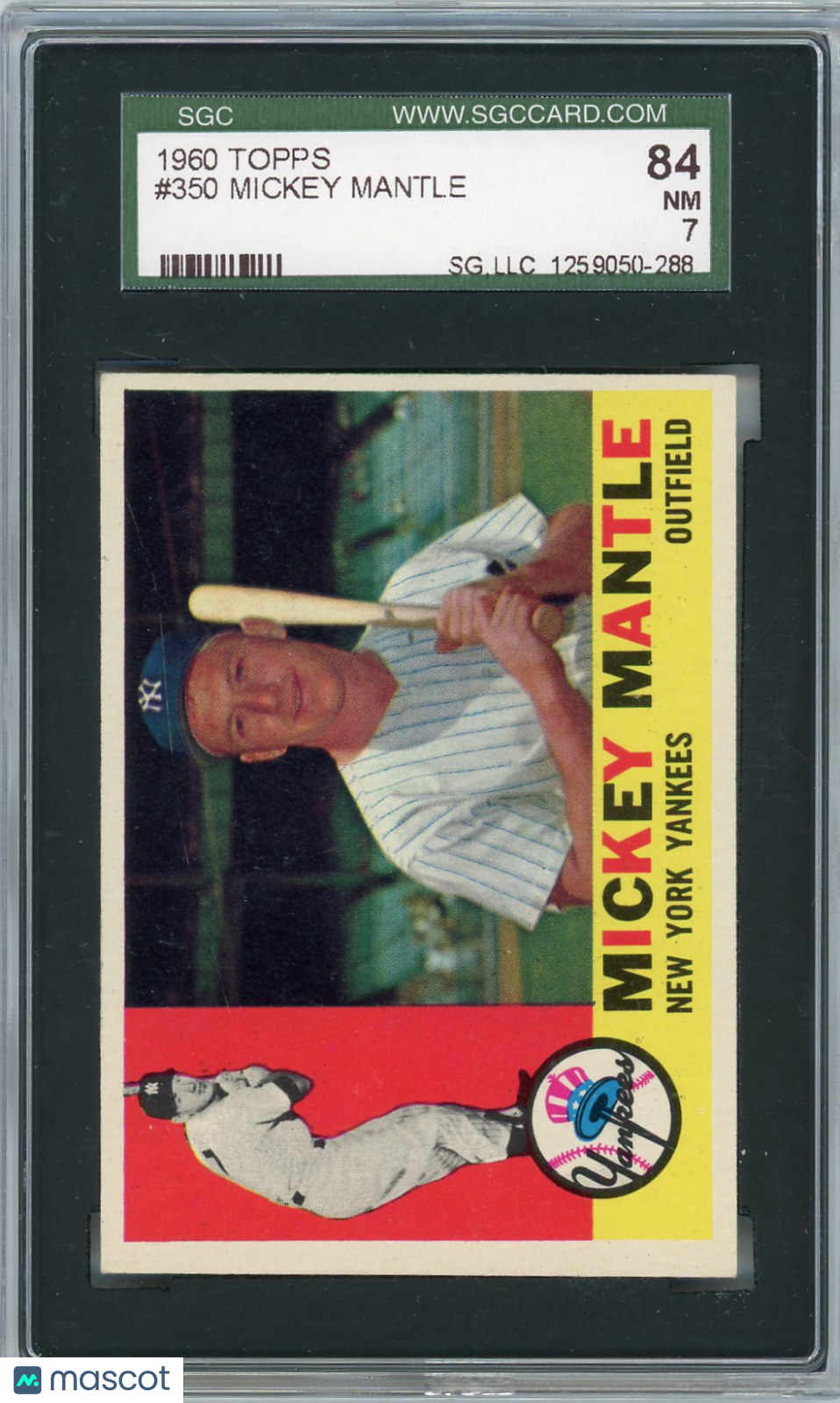 1960 Topps Mickey Mantle #350 SGC 7