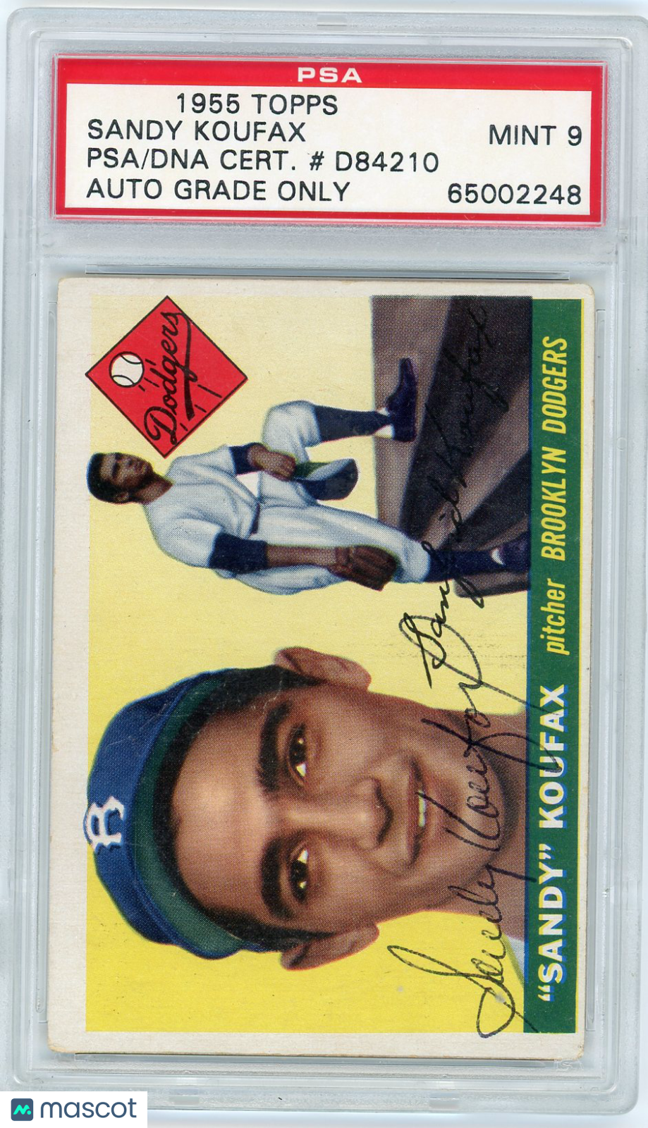 Sandy Koufax PSA A Auto 9