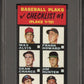 1968 TOPPS CHECKLIST #1 PLAKS PSA AUTHENTIC