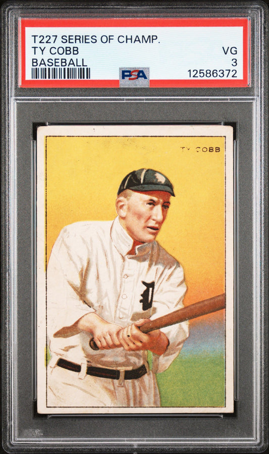 1912 TY COBB T227 SERIES OF CHAMPIONS BASEBALL PSA 3