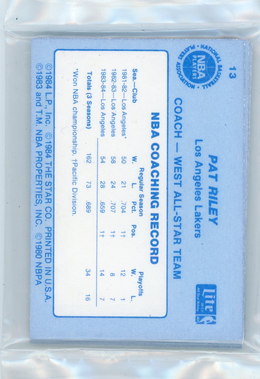 1985 Star Miller Lite All-Stars Bag