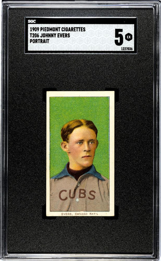 1909-11 American Tobacco Company T206 White Border #NNO Johnny Evers SGC 5