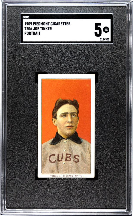 1909-11 American Tobacco Company T206 White Border #NNO Joe Tinker SGC 5