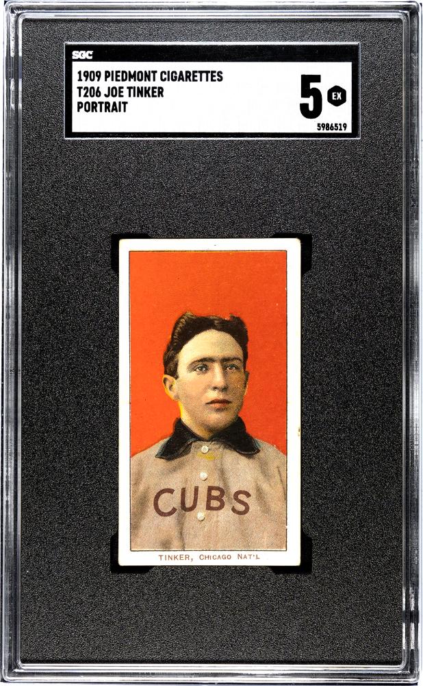 1909-11 American Tobacco Company T206 White Border #NNO Joe Tinker SGC 5