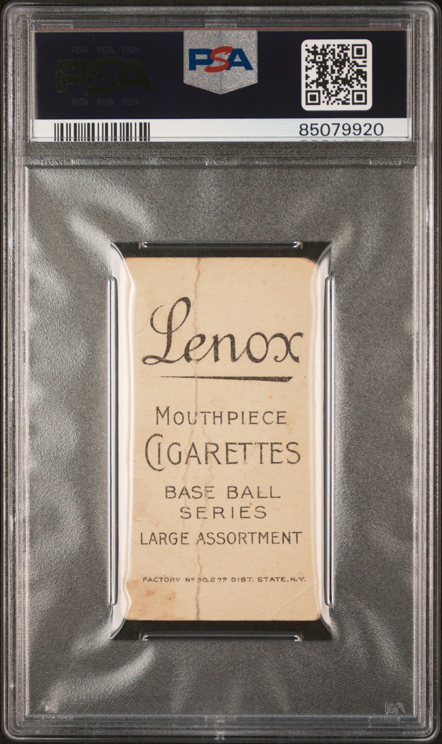 1909-11 T206 Lenox Black Germany Schaefer Washington PSA 1