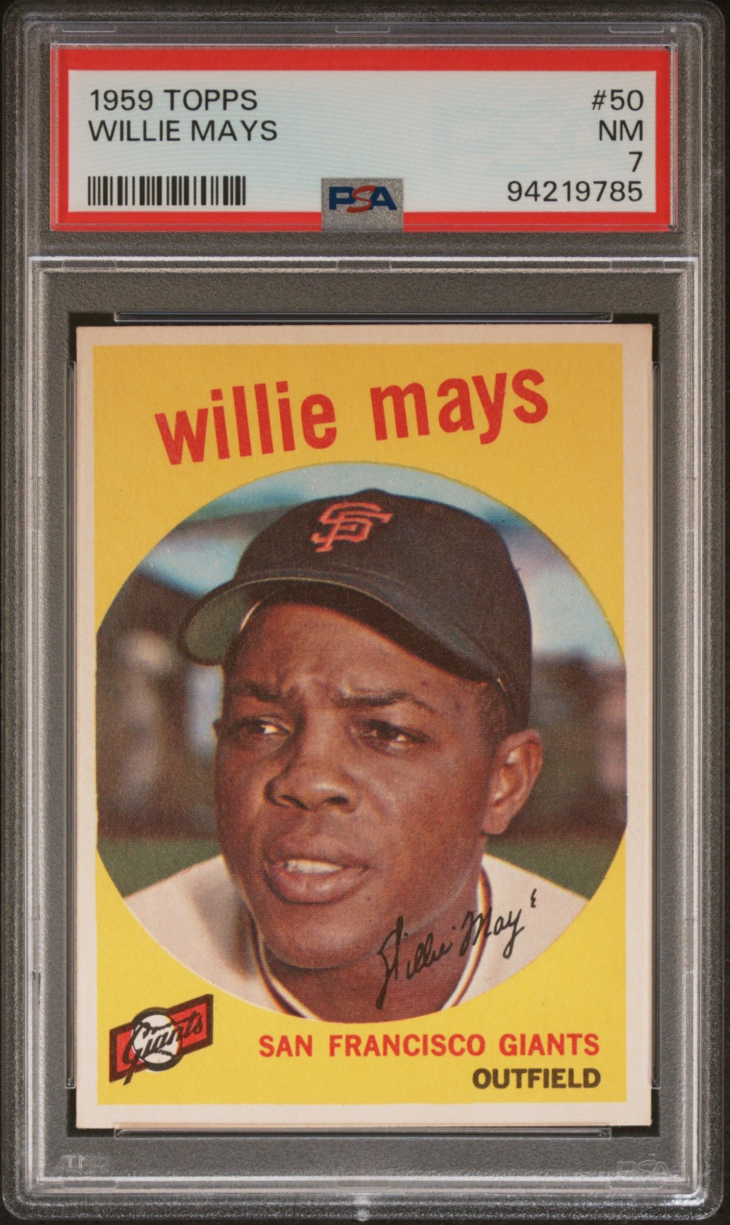 1959 TOPPS WILLIE MAYS #50 PSA 7