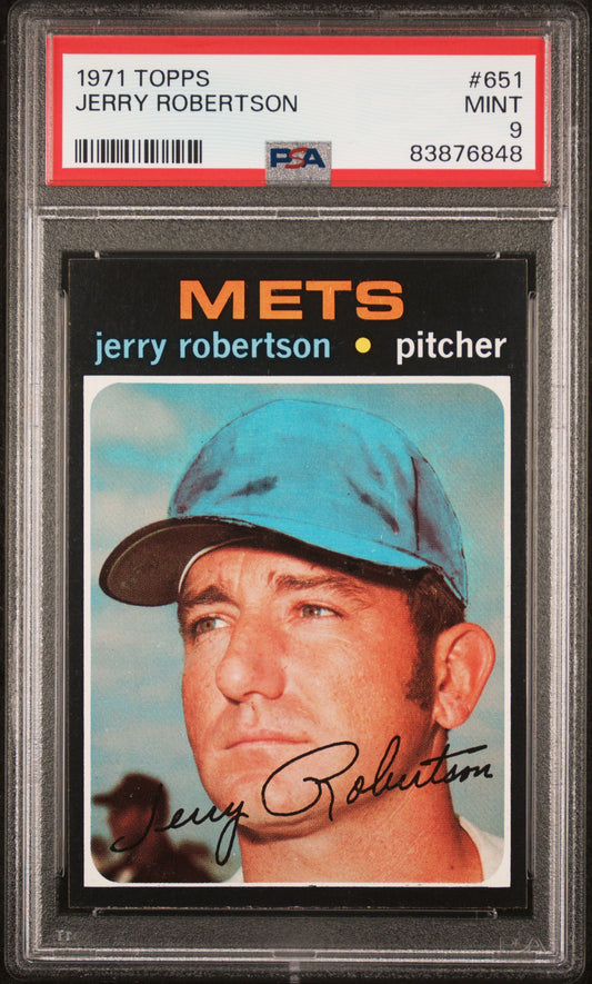 1971 Topps #651 Jerry Robertson PSA 9