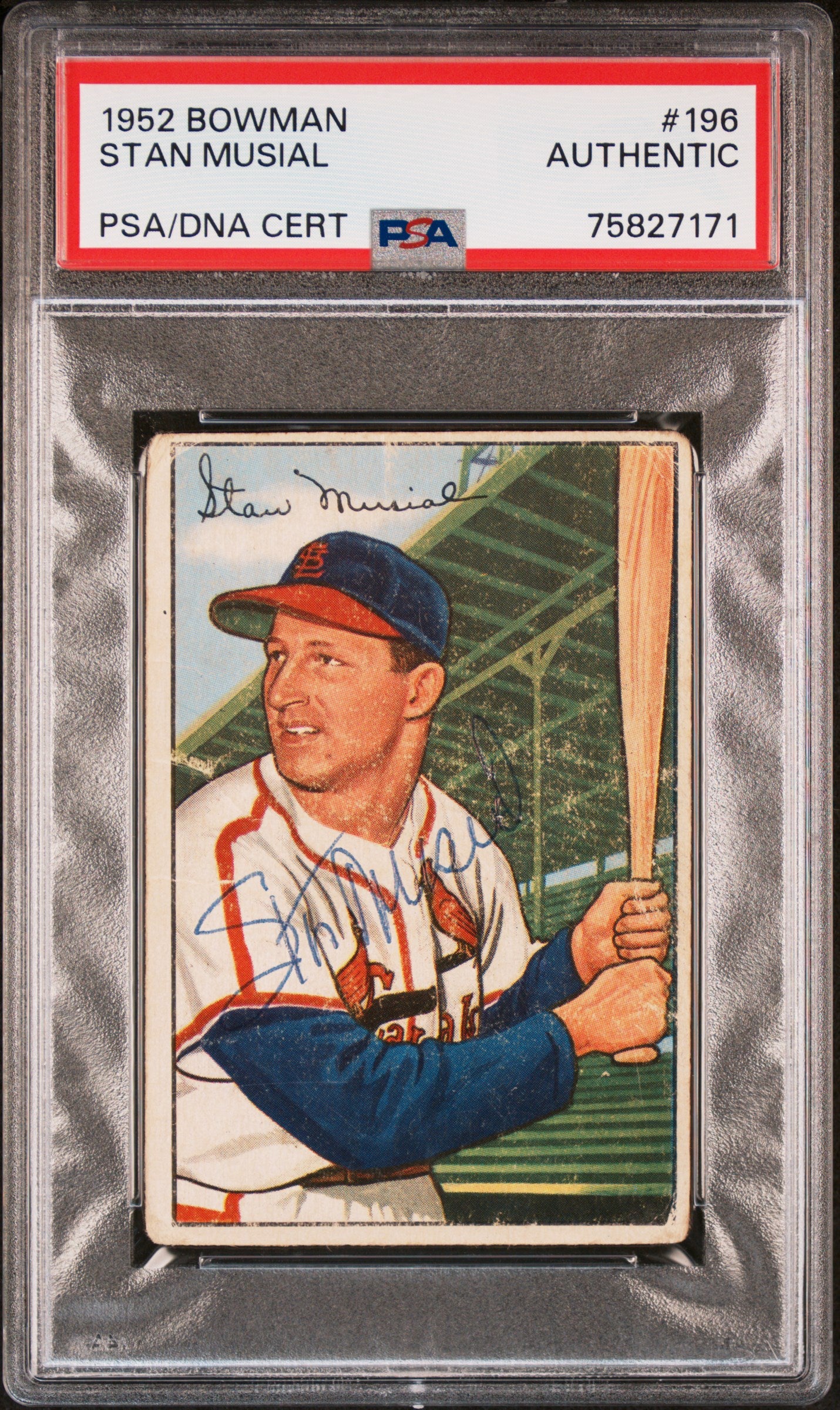 1952 Bowman #196 Stan Musial PSA 0