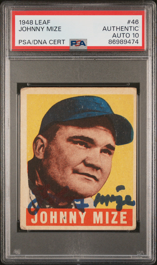 1948 Leaf #46 Johnny Mize PSA 0