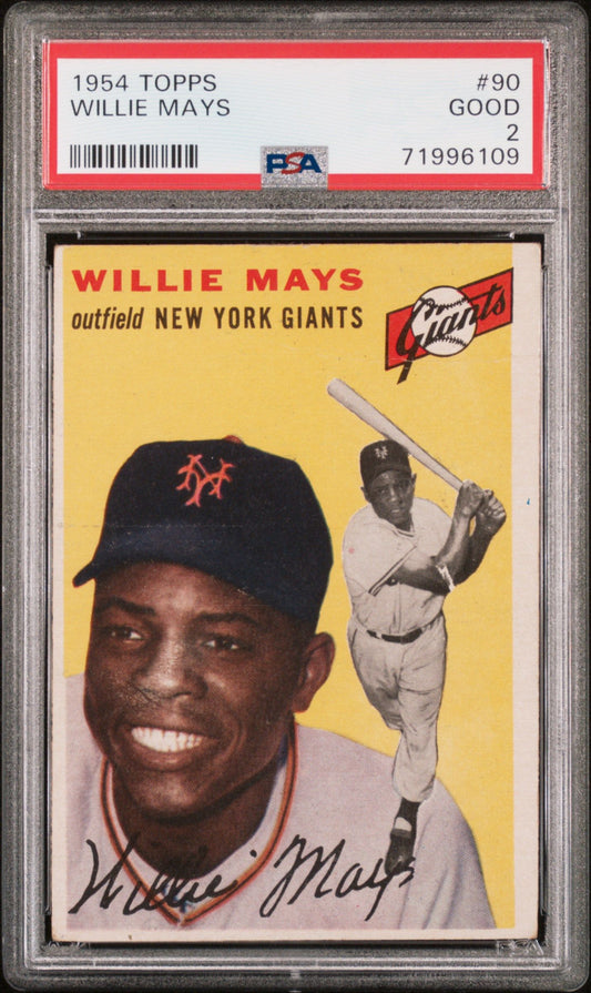 1954 TOPPS WILLIE MAYS #90 PSA 2