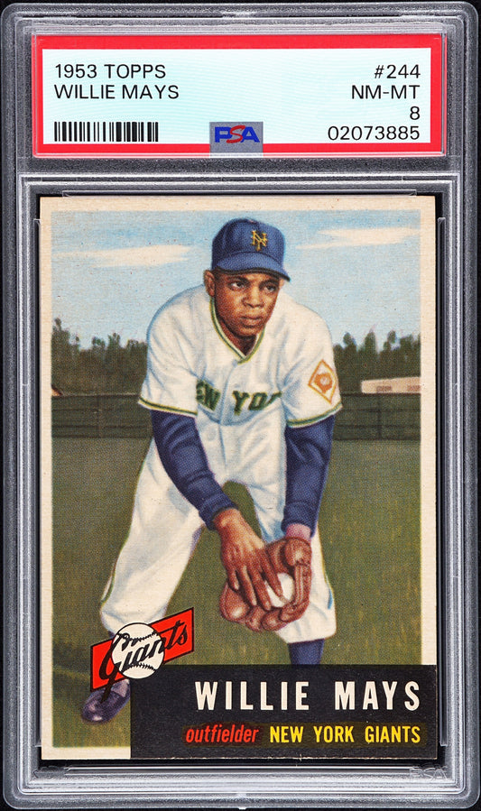 1953 TOPPS WILLIE MAYS #244 PSA 8