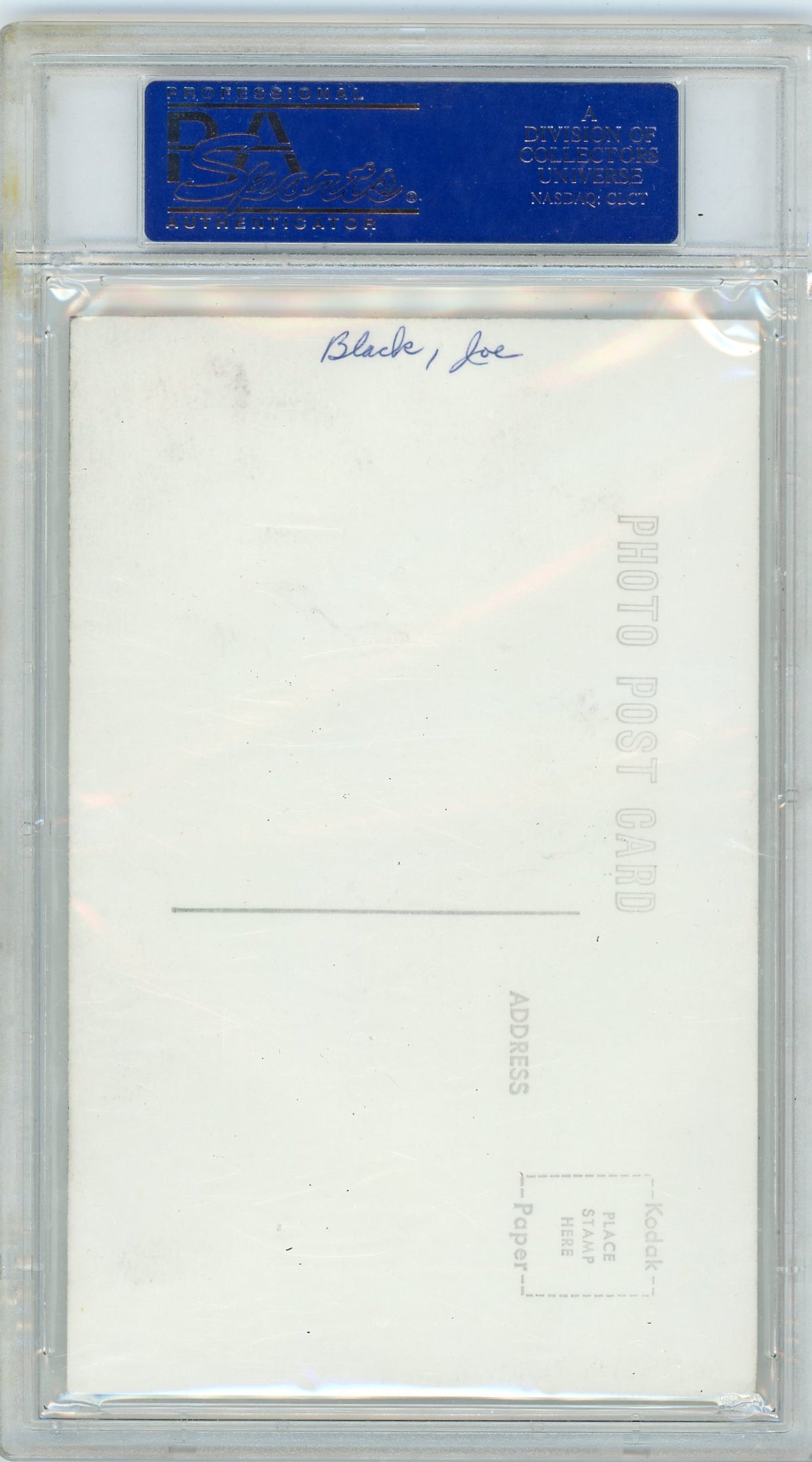 Joe Black PSA A Auto A