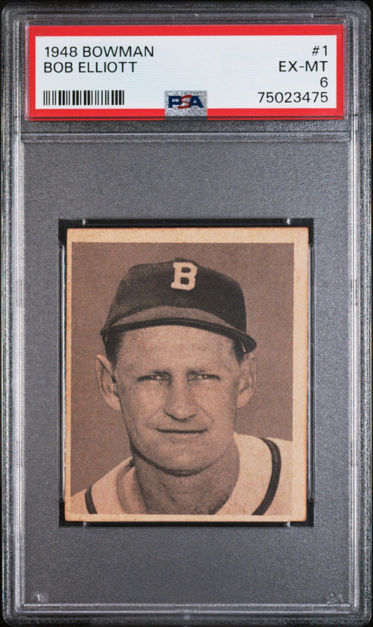 1948 BOWMAN BOB ELLIOTT #1 PSA 6