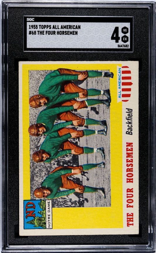 1955 TOPPS THE FOUR HORSEMEN ALL AMERICAN #68 SGC 4