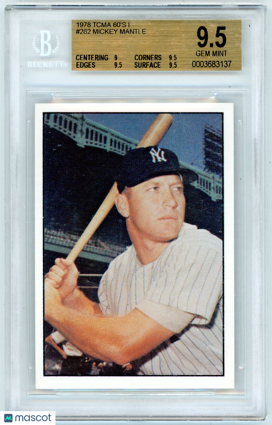 1978 TCMA 60'S I Mickey Mantle #262 BVG 9.5