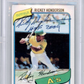 1980 Topps Rickey Henderson #482 BVG Authentic Auto Rookie