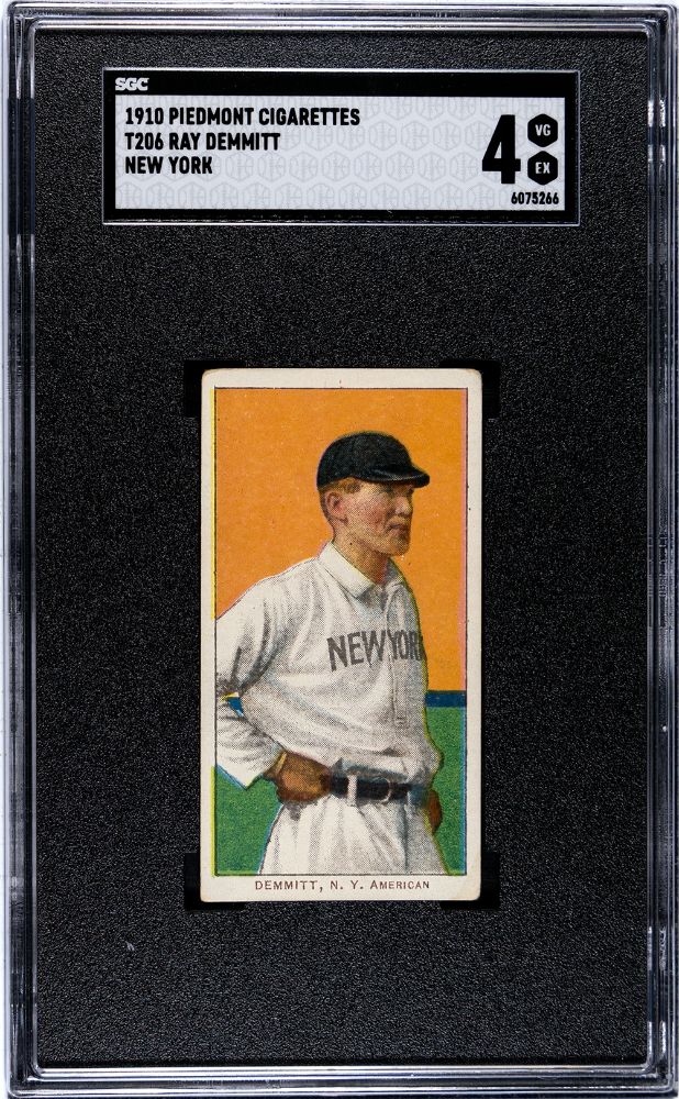 1910 DEMMITT, RAY PIEDMONT CIGARETTES (T206) NEW YORK SGC 4