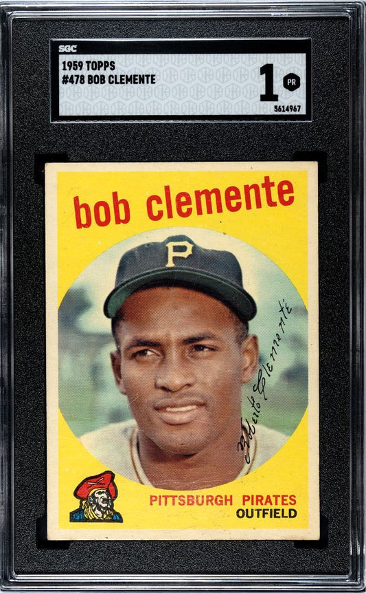 1959 TOPPS BOB CLEMENTE #478 SGC 1