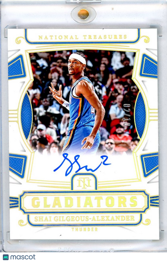 2024 National Treasures Gladiators Shai Gilgeous-Alexander #GS-SGA Gold Auto /10