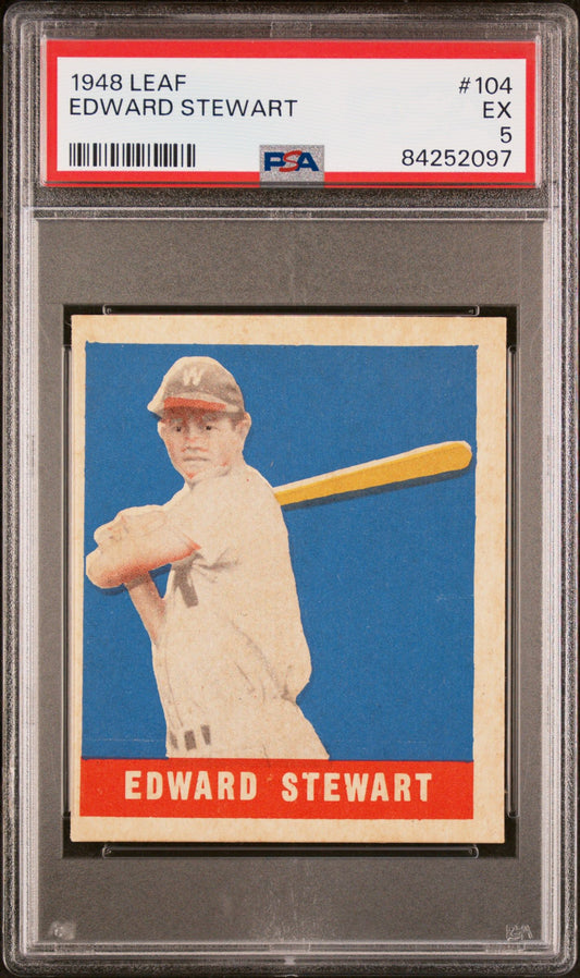 1948 LEAF EDWARD STEWART #104 PSA 5