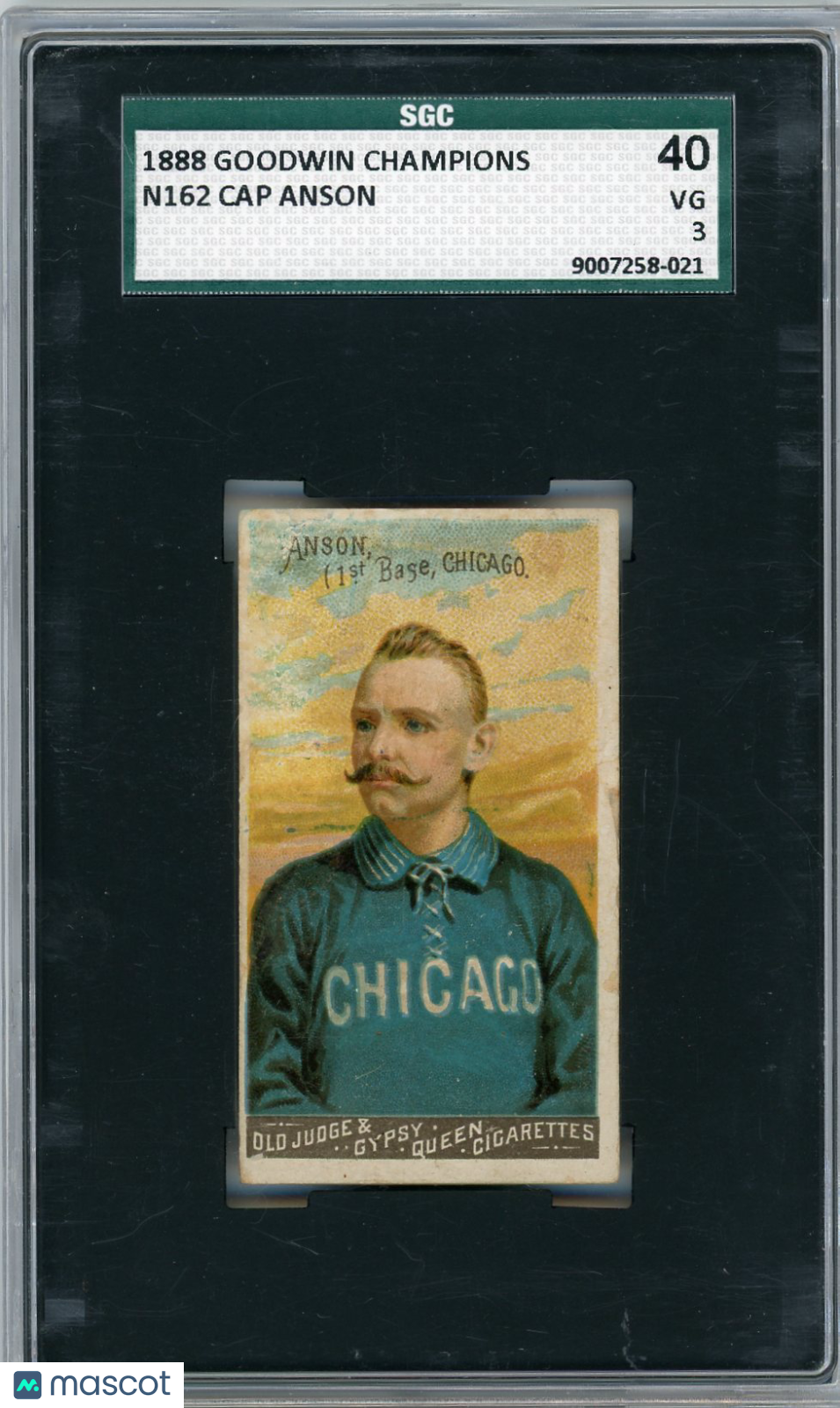 1888 Goodwin Champions (N162) Cap Anson SGC 3