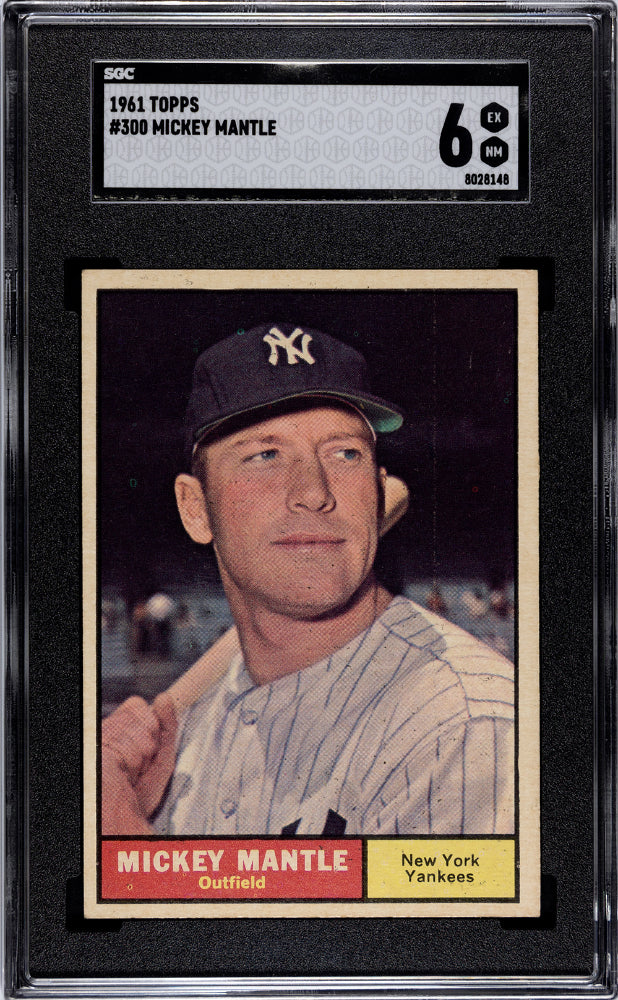1961 TOPPS MICKEY MANTLE #300 SGC 6