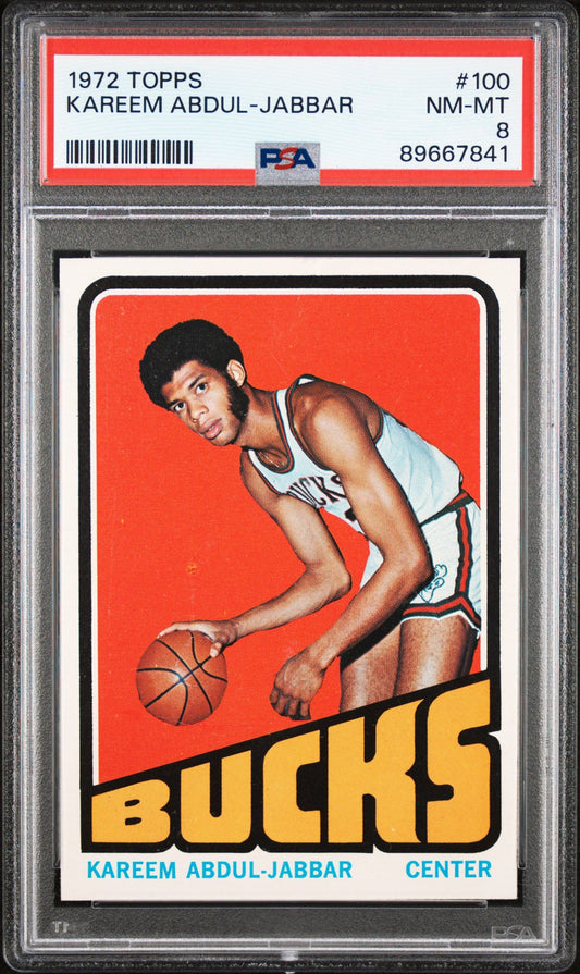 1972 TOPPS KAREEM ABDUL-JABBAR #100 PSA 8