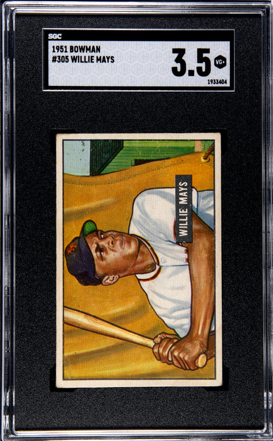 1951 BOWMAN WILLIE MAYS #305 SGC 3.5