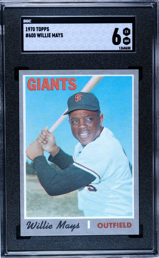 1970 TOPPS WILLIE MAYS #600 SGC 6