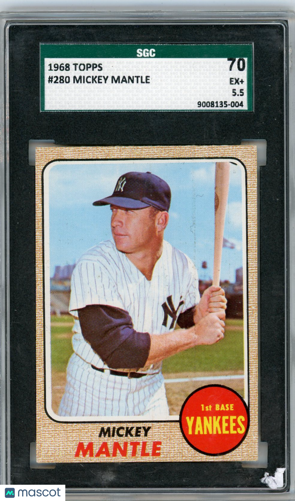 1968 Topps Mickey Mantle #280 SGC 5.5