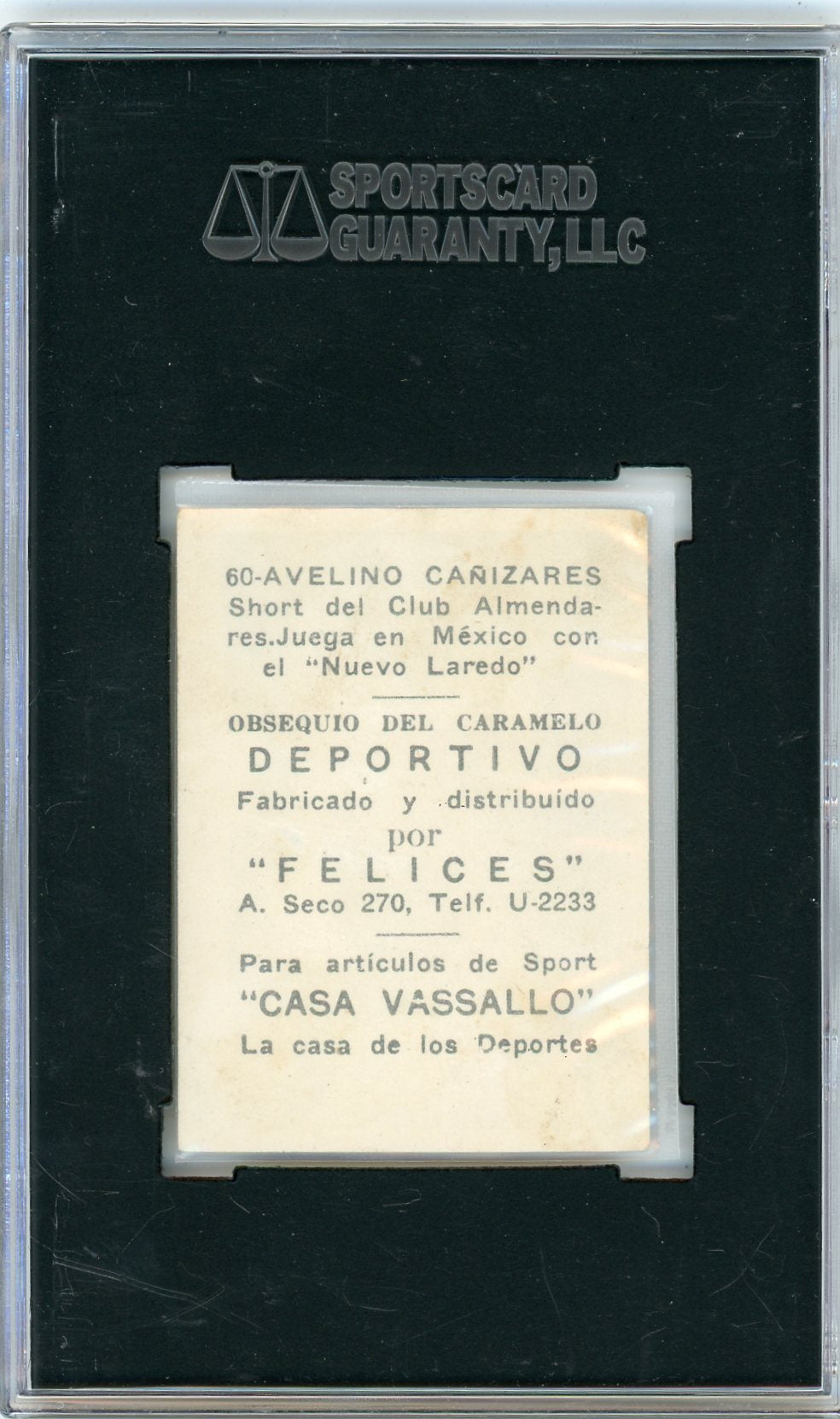 1946 Caramelo Deportivo Avelino Canizares #60 SGC 2