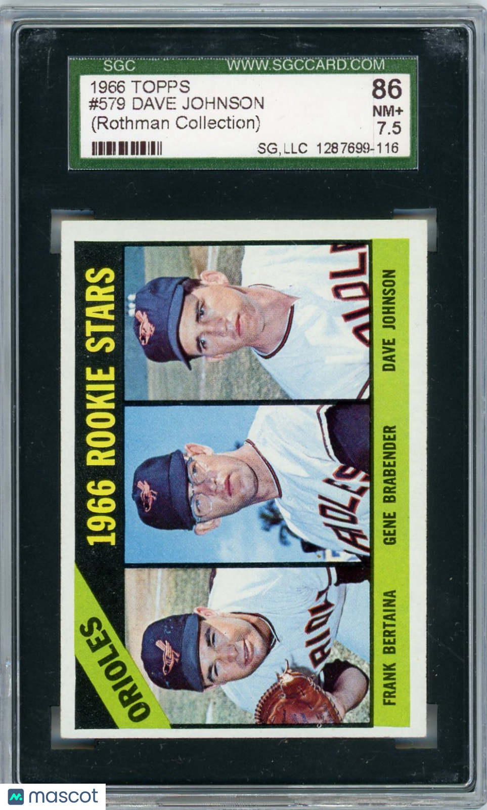 1966 Topps Dave Johnson #579 SGC 7.5