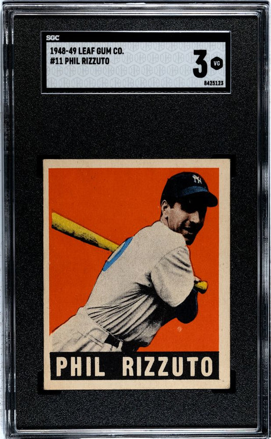 1948-49 GUM PHIL RIZZUTO LEAF CO. #11 SGC 3