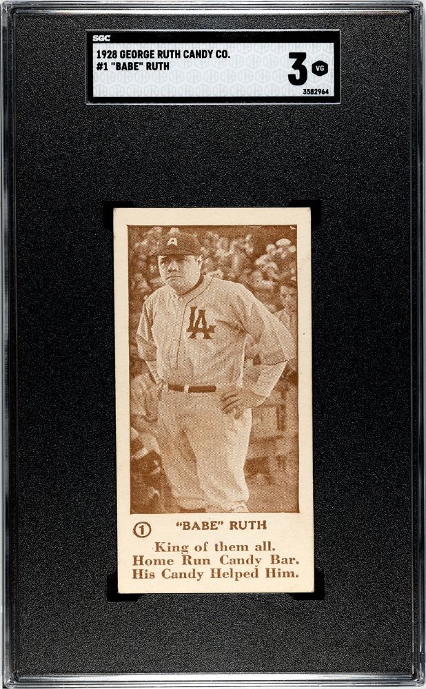 1928 BABE RUTH GEORGE RUTH CANDY CO. #1 SGC 3