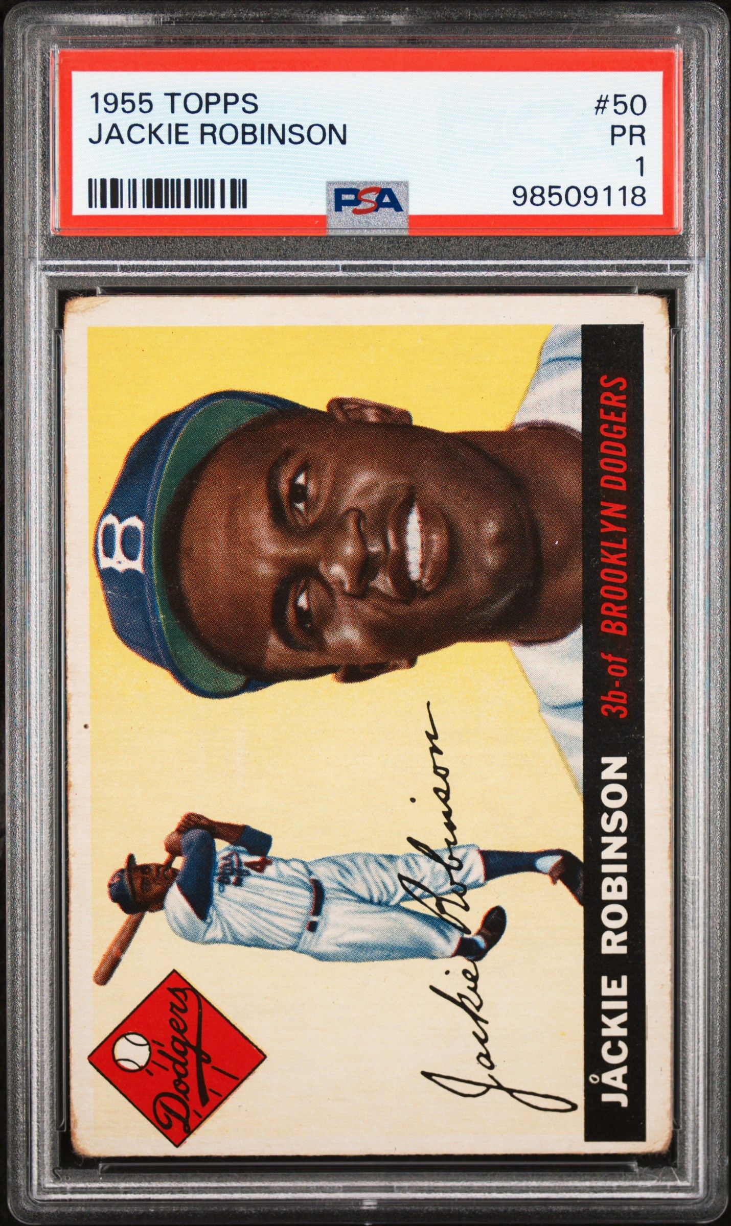 1955 TOPPS JACKIE ROBINSON #50 PSA 1