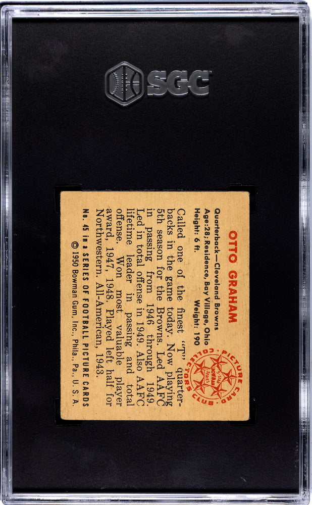 1950 BOWMAN OTTO GRAHAM #45 SGC 3.5