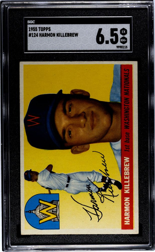 1955 TOPPS HARMON KILLEBREW #124 SGC 6.5