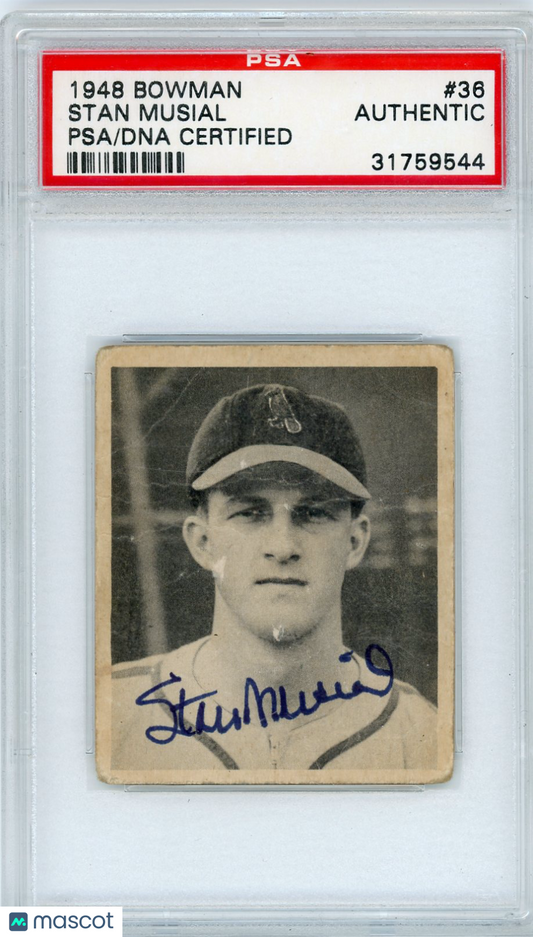 1948 Bowman Stan Musial #36 PSA A Auto A