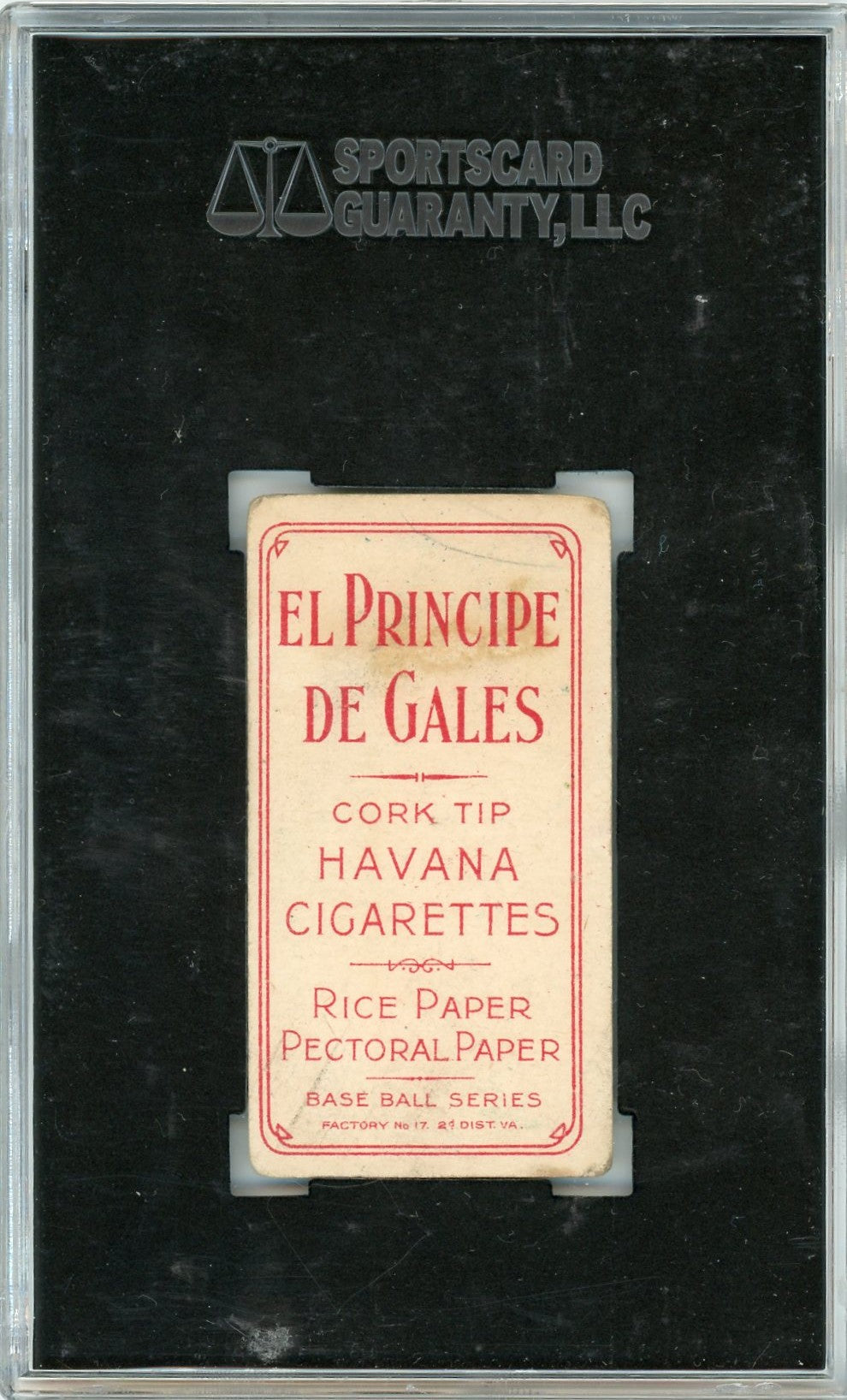 1909 El Principe De Gales (T206) Jake Weimer SGC 2.5