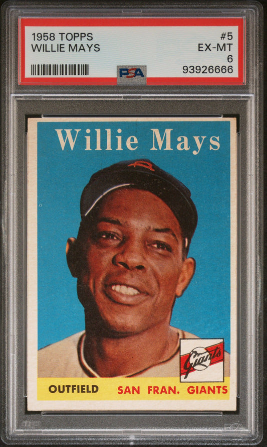 1958 TOPPS WILLIE MAYS #5 PSA 6