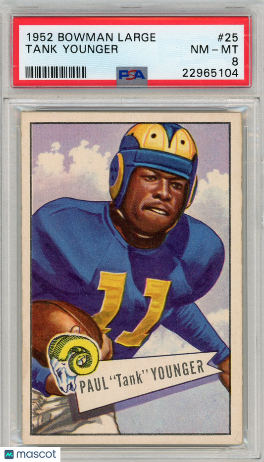 1952 Bowman Large Tank Younger #25 PSA 8