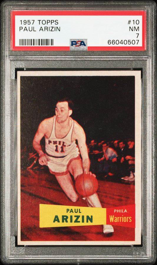 1957 TOPPS PAUL ARIZIN #10 PSA 7