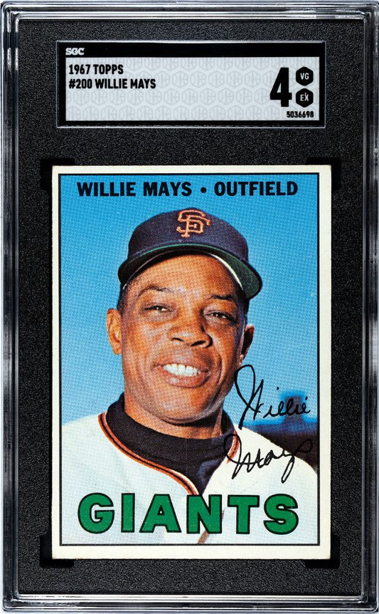 1967 TOPPS WILLIE MAYS #200 SGC 4