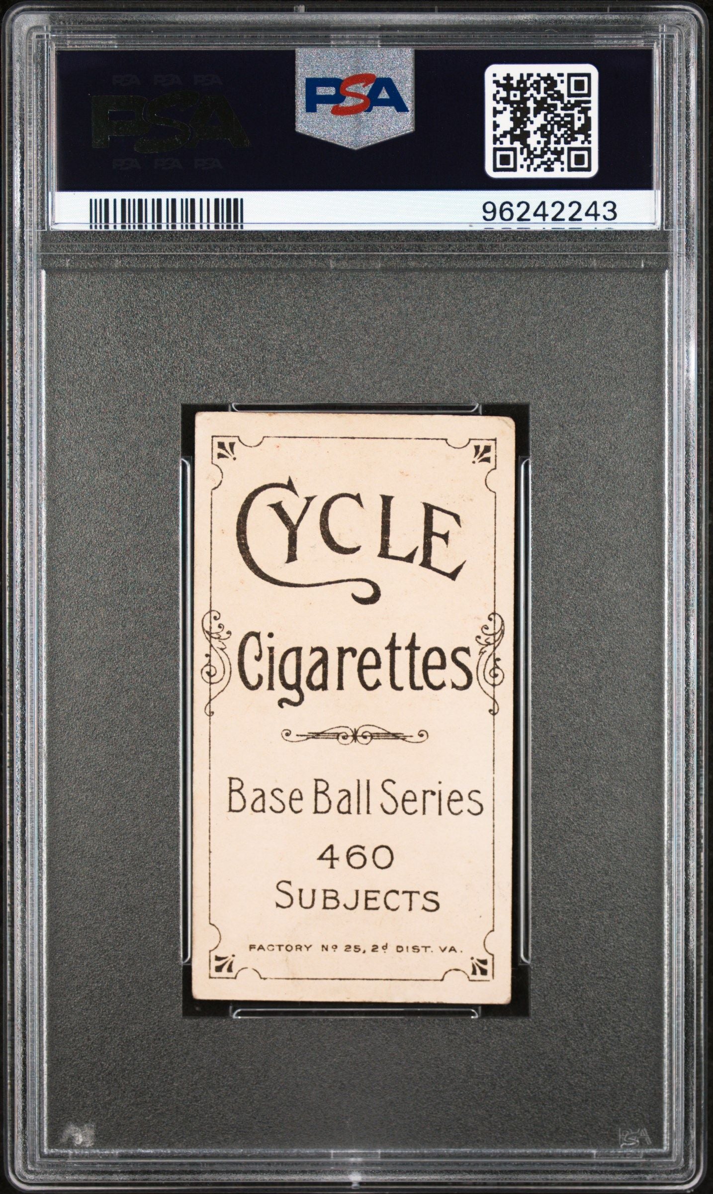 1909-11 CHIEF MEYERS T206 CYCLE 460 PSA 3.5